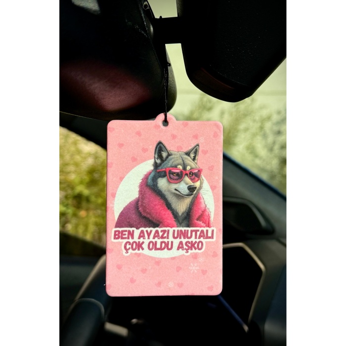 KURT AYAZI UNUTALI ÇOK OLDU AŞKO TASARIMLI EĞLENCELİ ARAÇ KOKUSU VE OTO AKSESUARI