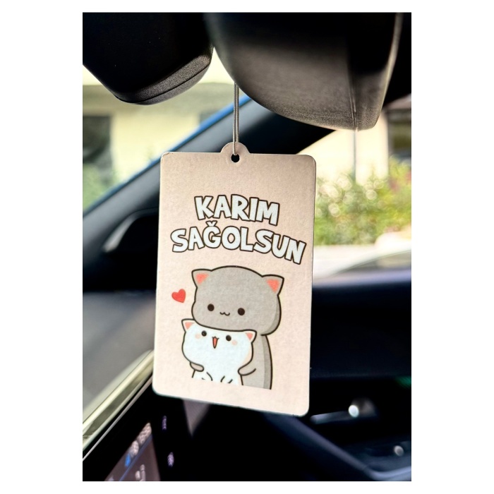 KARIM SAĞOLSUN TASARIMLI EĞLENCELİ OTO KOKUSU VE HEDİYELİK ARAÇ AKSESUARI