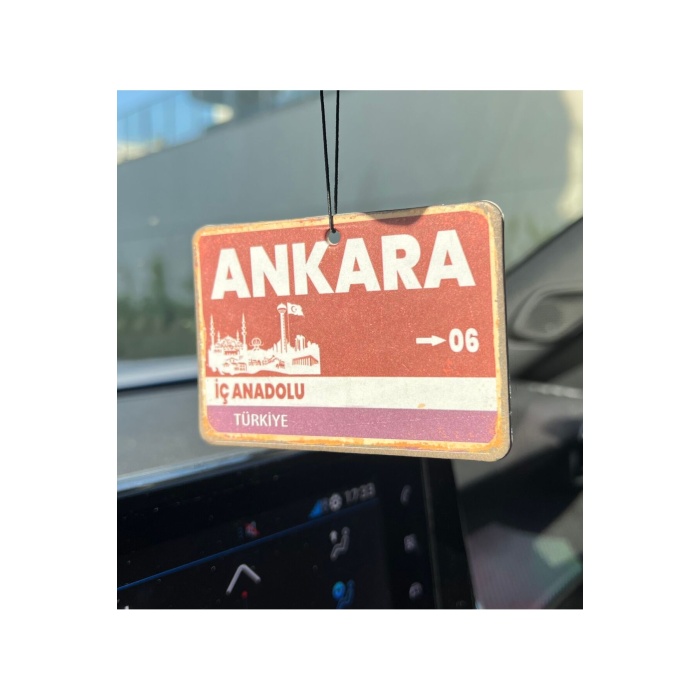 ANKARA Tabela Tasarımlı Dekoratif Araç Kokusu ve Aksesuarı