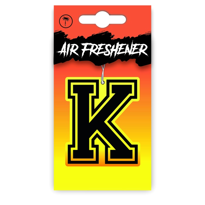 K Harf Tasarımlı Dekoratif Araç Kokusu ve Aksesuarı