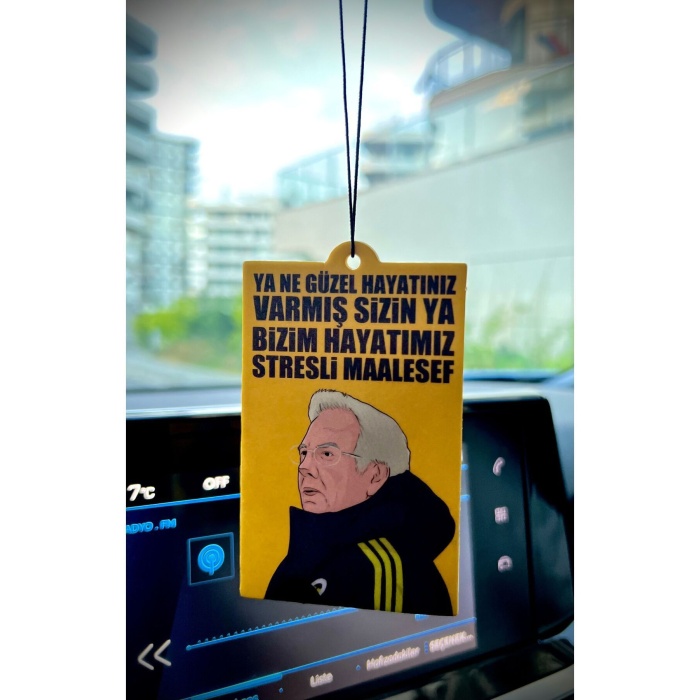Aziz Yıldırım Stresli Maalesef Tasarımlı Komik Dekoratif Araç Kokusu ve Eğlenceli Oto Aksesuarı