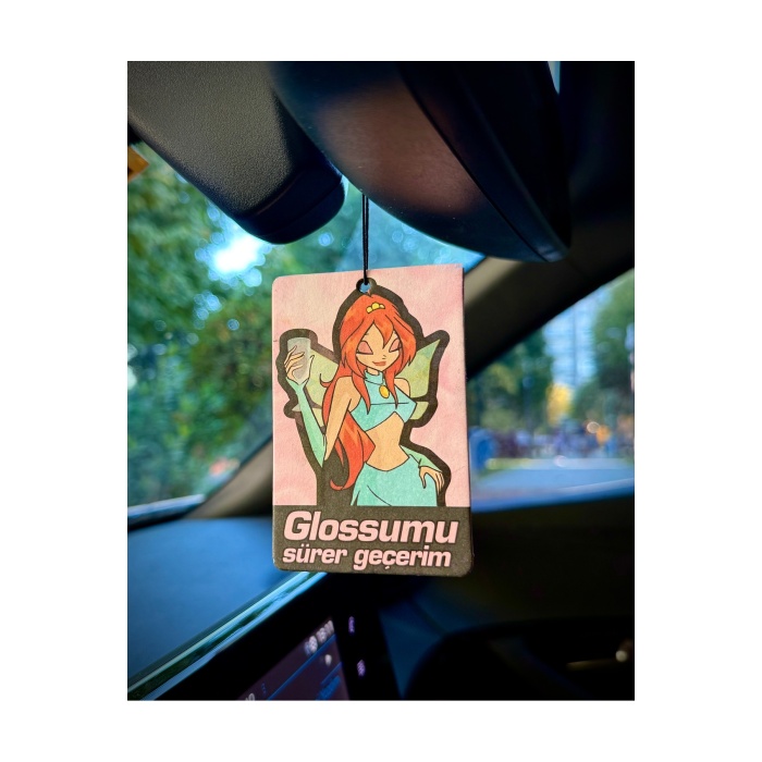 Winx Club Bloom Glossumu Sürer Geçerim Tasarımlı Havalı Araç Kokusu Ve Oto Aksesuarı