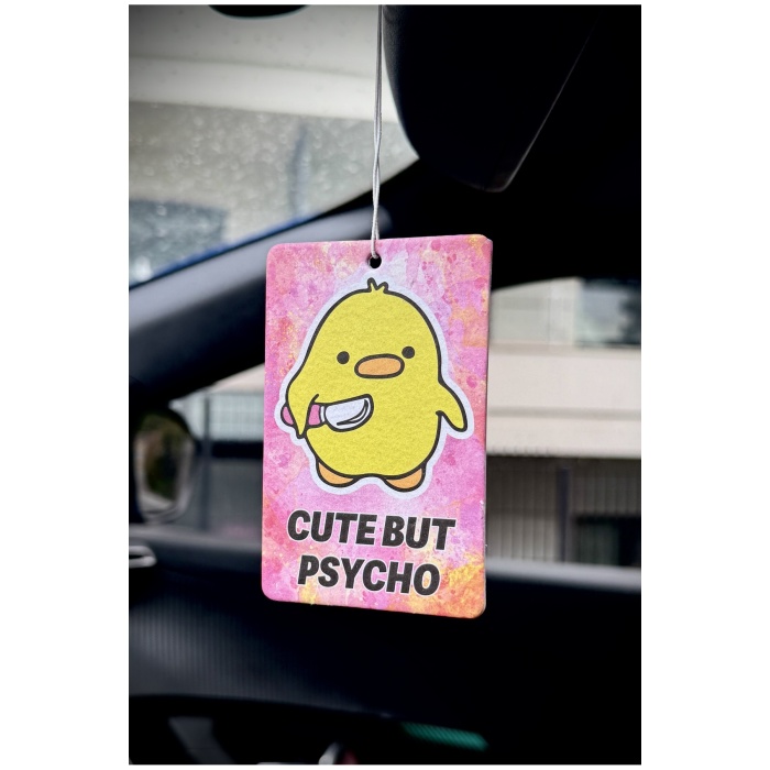 Psikopat Katil Civciv Cute But Psycho Tasarımlı Komik Araç Kokusu Ve Aksesuarı