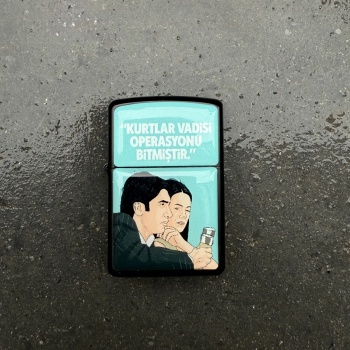 Kurtlar Vadisi Elif Polat Tasarımlı Benzinli Siyah Çakmak