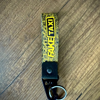 FAKE TAXI Tasarımlı Kumaş Otomobil Motorsiklet Anahtarlık