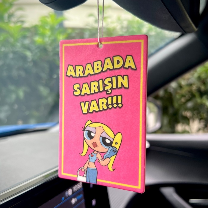 ARABADA SARIŞIN VAR TASARIMLI OTO KOKUSU DEKORATİF ARAÇ KOKUSU VE AKSESUARI