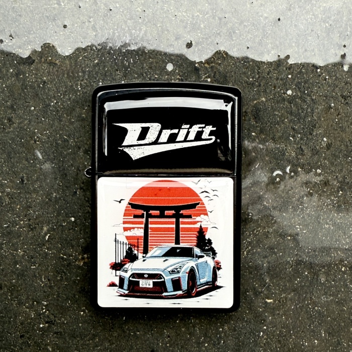 DRIFT Tasarımlı Benzinli Siyah Çakmak