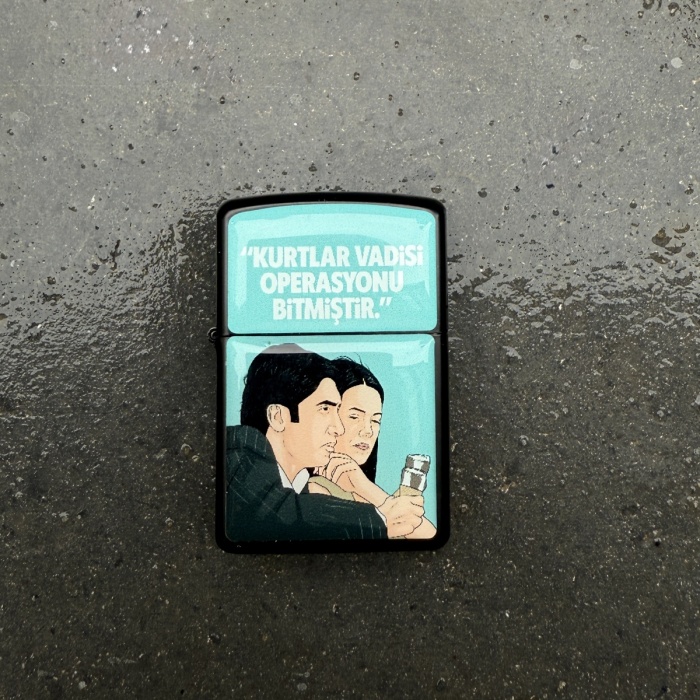 Kurtlar Vadisi Elif Polat Tasarımlı Benzinli Siyah Çakmak