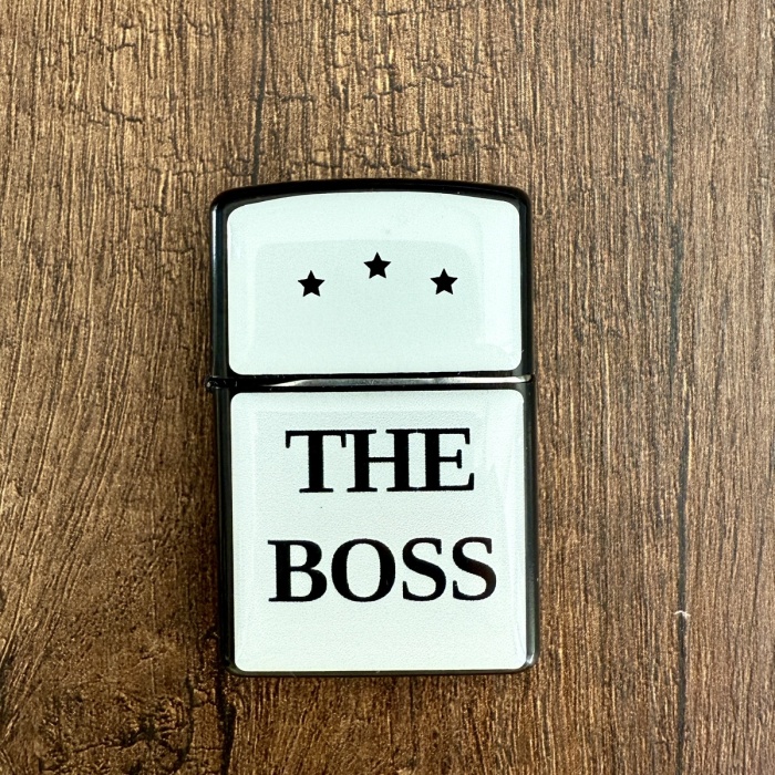 The Boss Tasarımlı Benzinli Siyah Çakmak