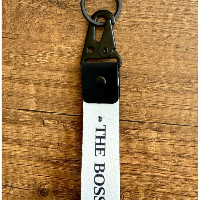 THE BOSS Tasarımlı Kumaş Otomobil Motorsiklet Anahtarlık Aksesuar