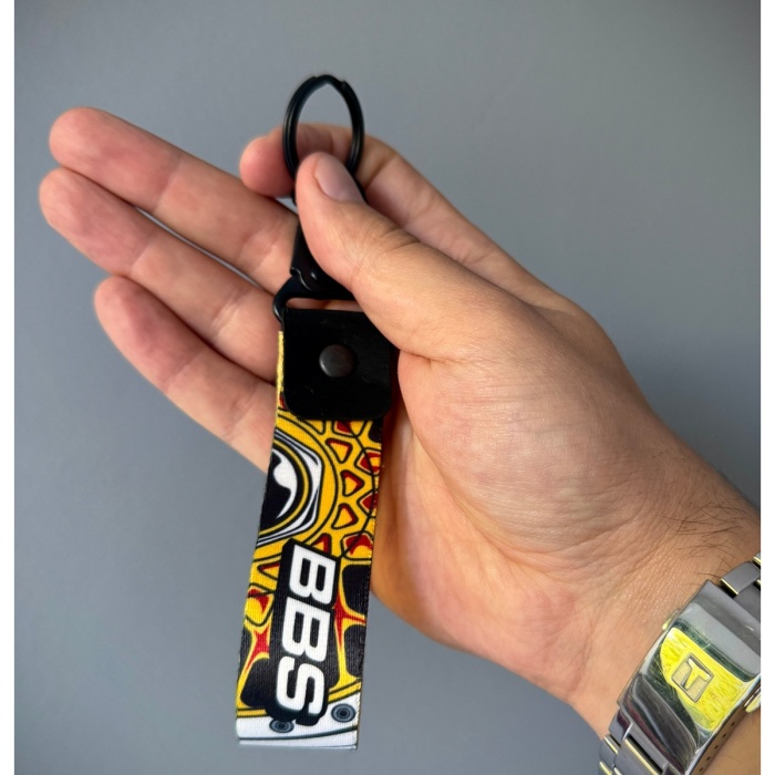 BBS Tasarımlı Kumaş Otomobil Motorsiklet Anahtarlık