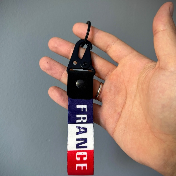 FRANCE Tasarımlı Kumaş Otomobil Motorsiklet Anahtarlık