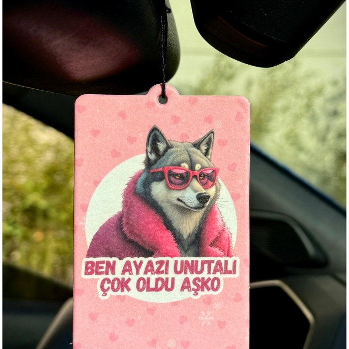 KURT AYAZI UNUTALI ÇOK OLDU AŞKO TASARIMLI EĞLENCELİ ARAÇ KOKUSU VE OTO AKSESUARI