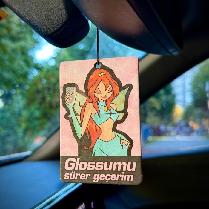 Winx Club Bloom Glossumu Sürer Geçerim Tasarımlı Havalı Araç Kokusu Ve Oto Aksesuarı