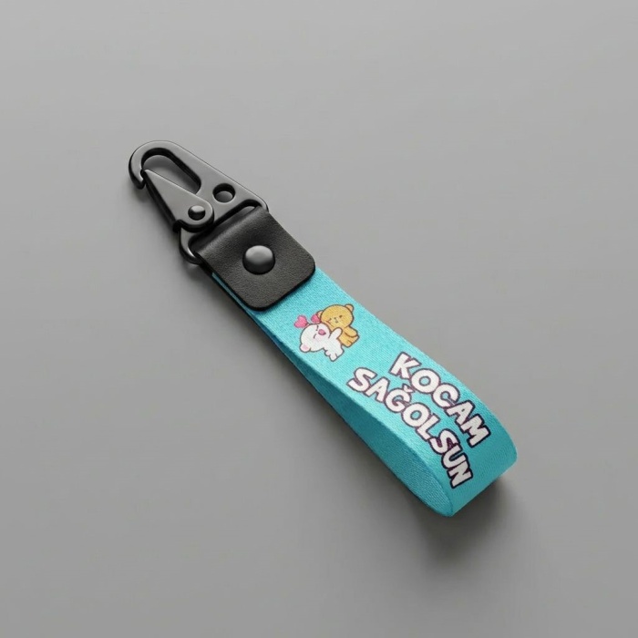 KOCAM SAĞOLSUN Tasarımlı Kumaş Otomobil Motorsiklet Anahtarlık