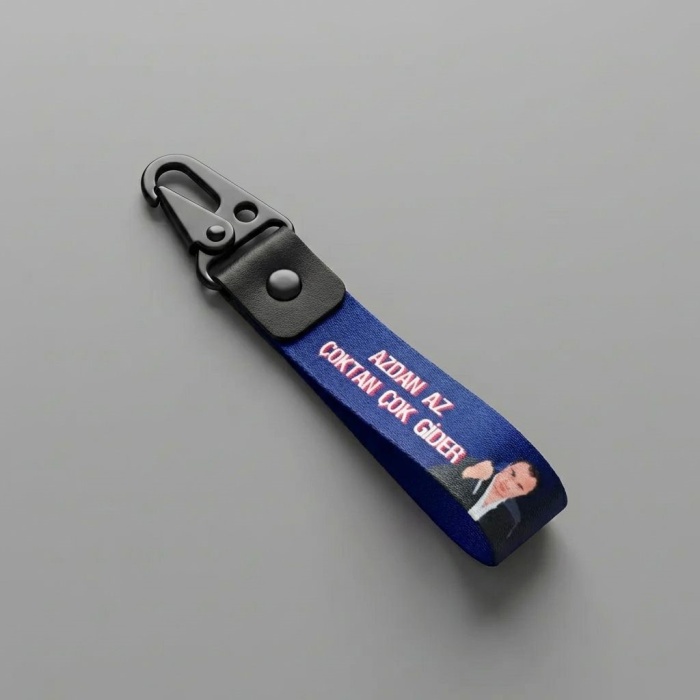 ÇAKIR AZDAN AZ ÇOKTAN ÇOK GİDER Tasarımlı Kumaş Otomobil Motorsiklet Anahtarlık