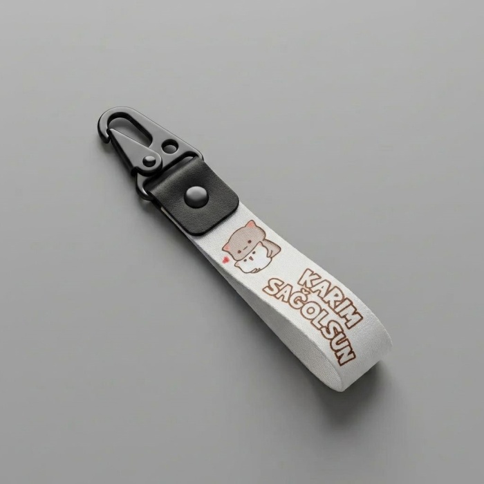 KARIM SAĞOLSUN Tasarımlı Kumaş Otomobil Motorsiklet Anahtarlık