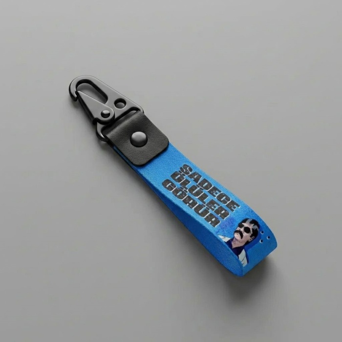 PALA SADECE ÖLÜLER GÖRÜR Tasarımlı Kumaş Otomobil Motorsiklet Anahtarlık Aksesuar