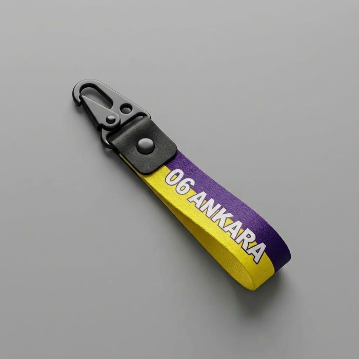06 Ankara Tasarımlı Kumaş Otomobil Motorsiklet Anahtarlık