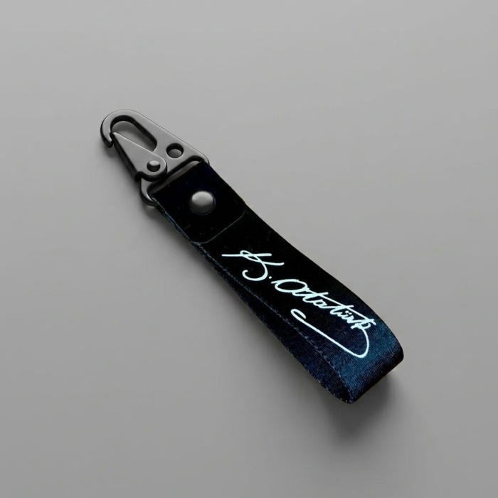 ATATÜRK İMZA Tasarımlı Kumaş Otomobil Motorsiklet Anahtarlık