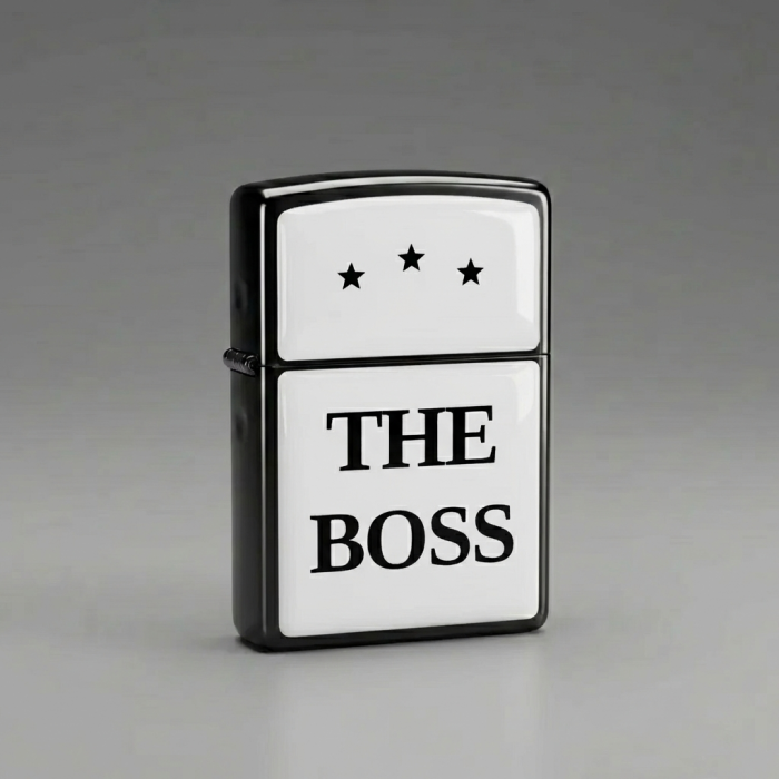 The Boss Tasarımlı Benzinli Siyah Çakmak