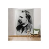 Friedrich Nietzsche Siyah Beyaz Dekoratif Duvar Örtüsü - Halısı-5963