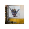 Banksy Tarzı Hands Victory Jest Graffiti Kanvas Tablo-5340