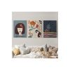 Çağdaş, Modern, Soyut Pastel 3 Lü Duvar Tabblo Seti-ah-8
