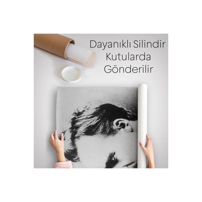 Friedrich Nietzsche Siyah Beyaz Dekoratif Duvar Örtüsü - Halısı-5963