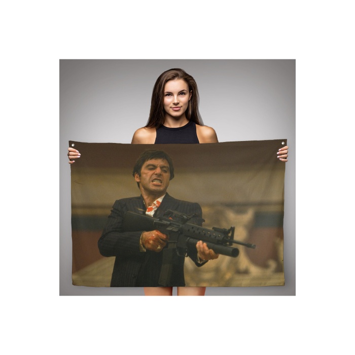 Scarface Alpacino İtalyan Mafya Kanvas Duvar Örtüsü-halısı-5147