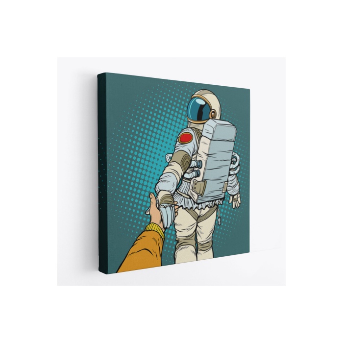Uzaya Giden Astronot Kanvas Tablo-5073
