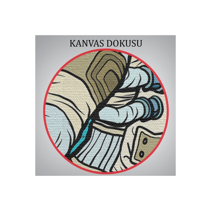 Uzaya Giden Astronot Kanvas Tablo-5073