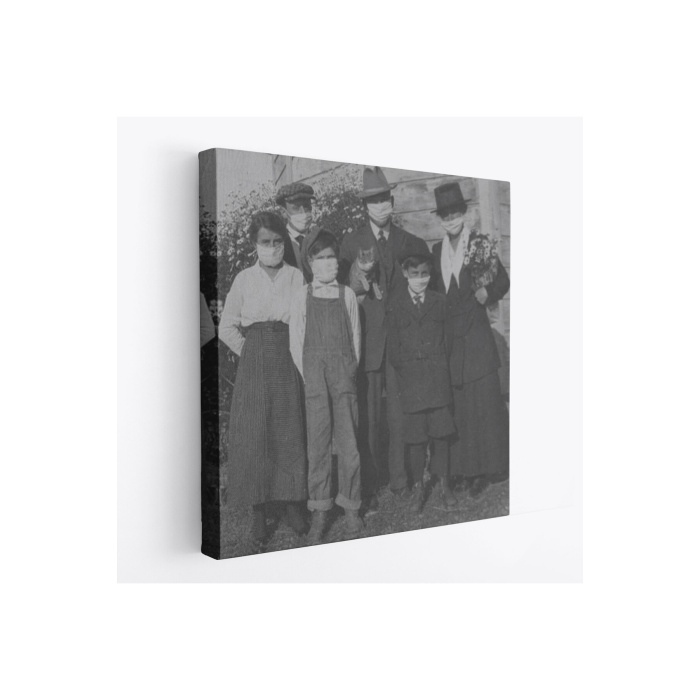 1918 İspanyol Gribi Krizi, Maskeli Kedi, Kanvas Tablo-5328