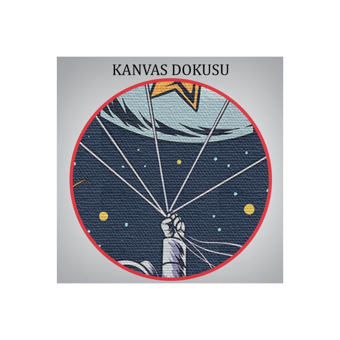 Ay Ve Gezegenler İle Uçan Astronot Tablo-5097