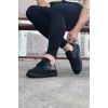 WG016 Kömür Rugan Triko Erkek Casual Ayakkabı