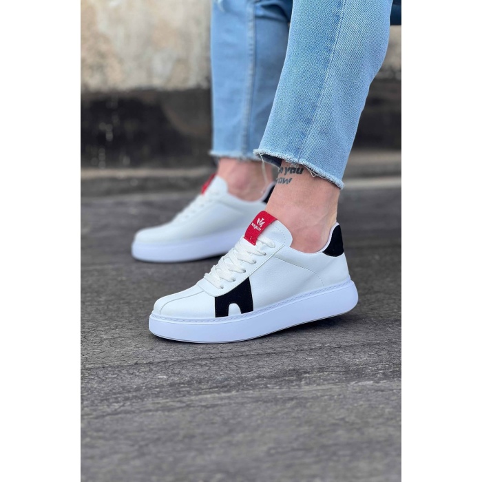WG040 Beyaz Siyah Erkek Casual Ayakkabı