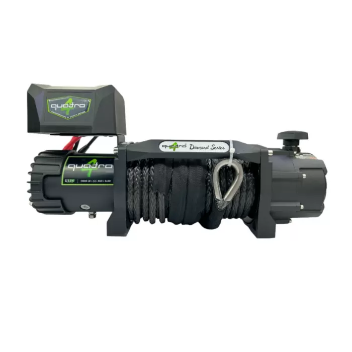 13500LB 12V Quatro  Sentetik Halatlı Vinç / Diamond Seri