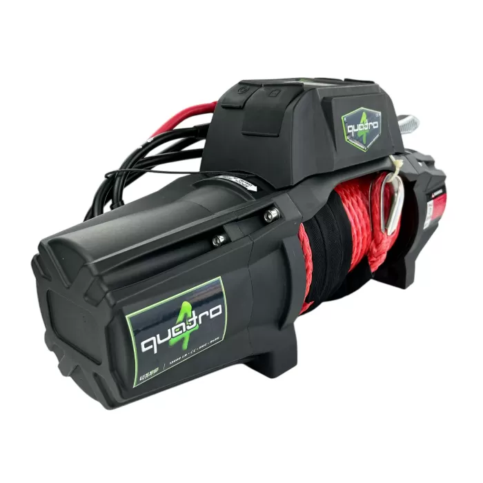 13500LB 12V Quatro Kırmızı Sentetik Halatlı Vinç / Pro Seri