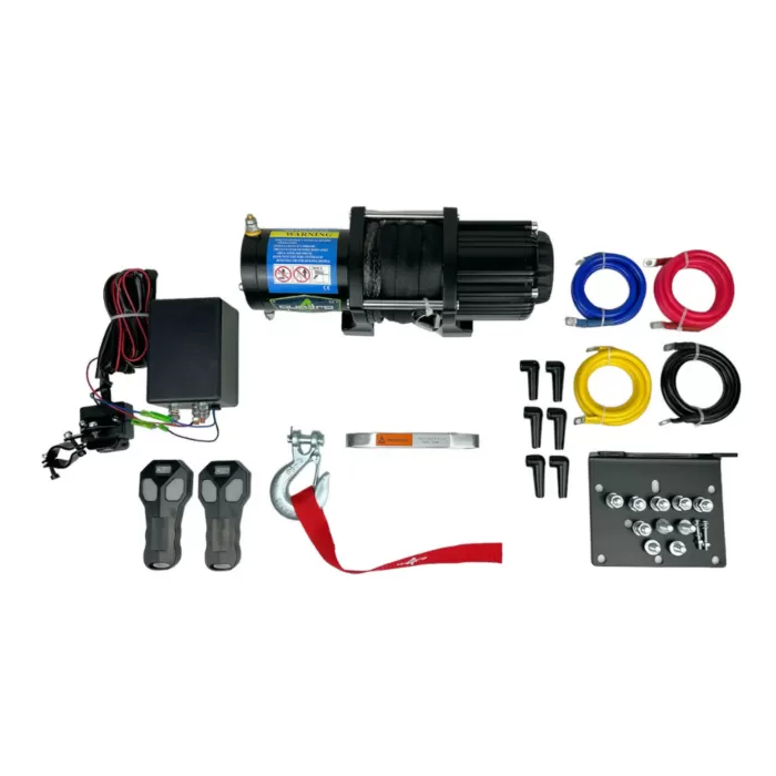 5000LB 12V Quatro Sentetik Halatlı Vinç