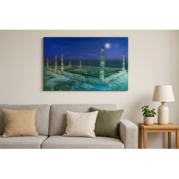 Mescid-i Nebevi Du Tablosu Resmi - İslami Hediye Seçeneği 40x60 Cm