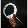 Beyaz-gümüş Led Işıklı Baskı Yapılabilen Pilli Bileklik Bilezik 1,5 Cm Genişlik
