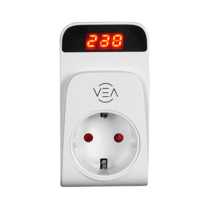VEA VE-25530 15A 3520W TEKLİ DİJİTAL GÖSTERGELİ AKIM KORUMALI PRİZ AŞIRI YÜKSEK GERİLİM (4767)
