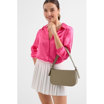 010172 Düz Baget Omuz Çantası - Bej