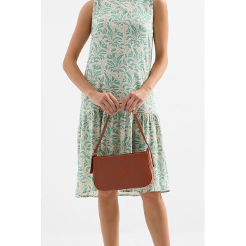 010172 Düz Baget Omuz Çantası - Taba