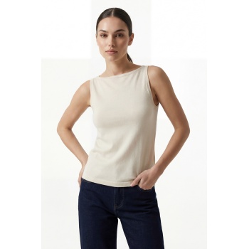 Kadın Askılı Örme Atlet 15935 - Krem