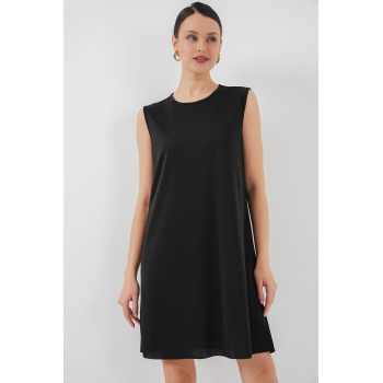 2535 Kolsuz Midi Elbise Astarı İçlik Jüpon - Siyah