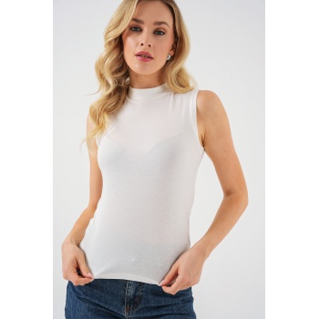 Kadın Kolsuz Body 4348 - Ekru