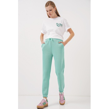 55450 Üç İplik Eşofman Altı - Mint