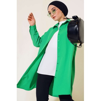 5845 Tesettür Tunik - Yeşil
