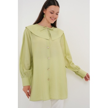 Kadın Bebe Yaka Uzun Tunik 5967 - E.Yeşil